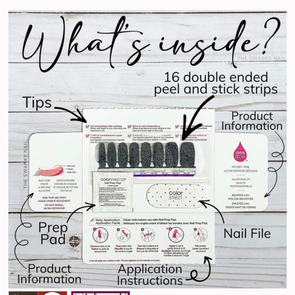 🎉3/$25 Wrap It Up, a sparkling gold & red wrapping paper stripes & diamond nails - Picture 6 of 7